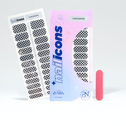 Stickers ongles PN NailIcons Checkmate 24 pcs