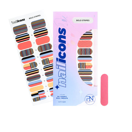 Stickers ongles PN NailIcons Bold Stripes 24 pcs