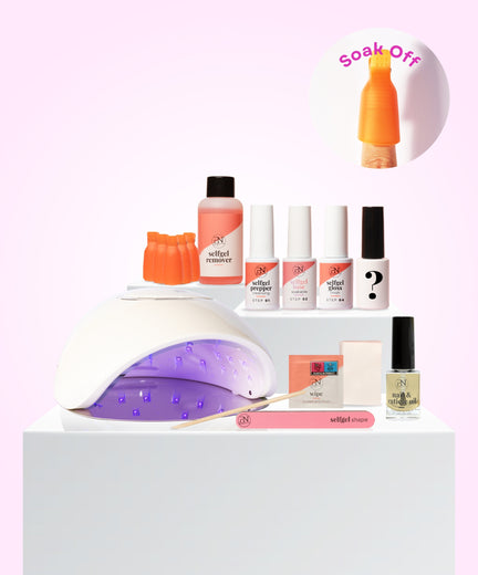 Gellak Starter Kit Soak Off Kleur naar keuze + PREMIUM Led Lamp + Gratis Nagelriemolie
