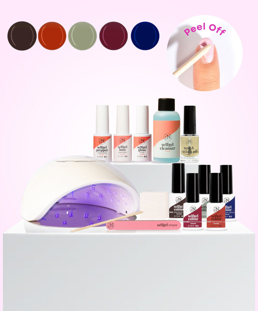 PREMIUM Peel Off Starter Kit + 5 Autumn Colours + Free Cuticle Oil