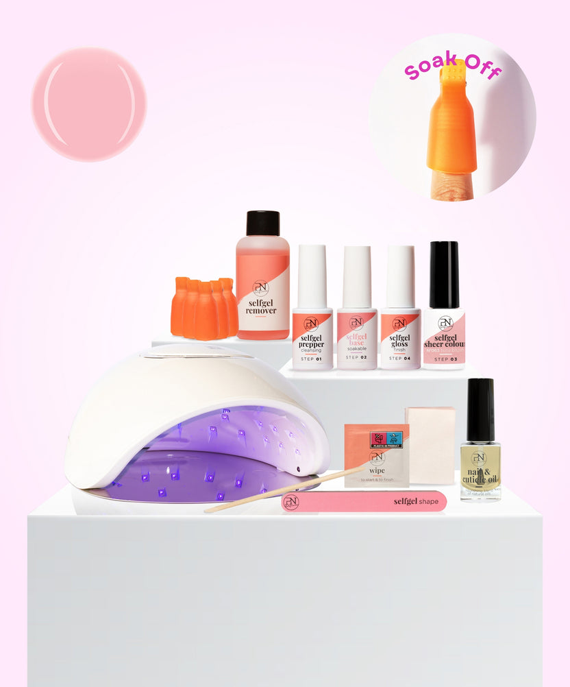 Starter Kit Vernis Semi-Permanent Soak Off TUTU BLUSH + PREMIUM Lampe Led + Huile nourissante Gratuite