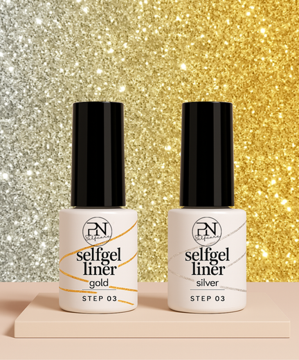 PN Selfgel Nail Art Liner Duo – Doré & Argenté