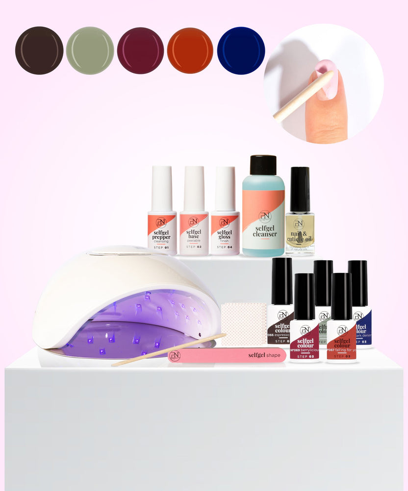 PREMIUM Peel Off Starter Kit + 5 Couleurs Automne Hivers + Huile Nourissante Gratuit